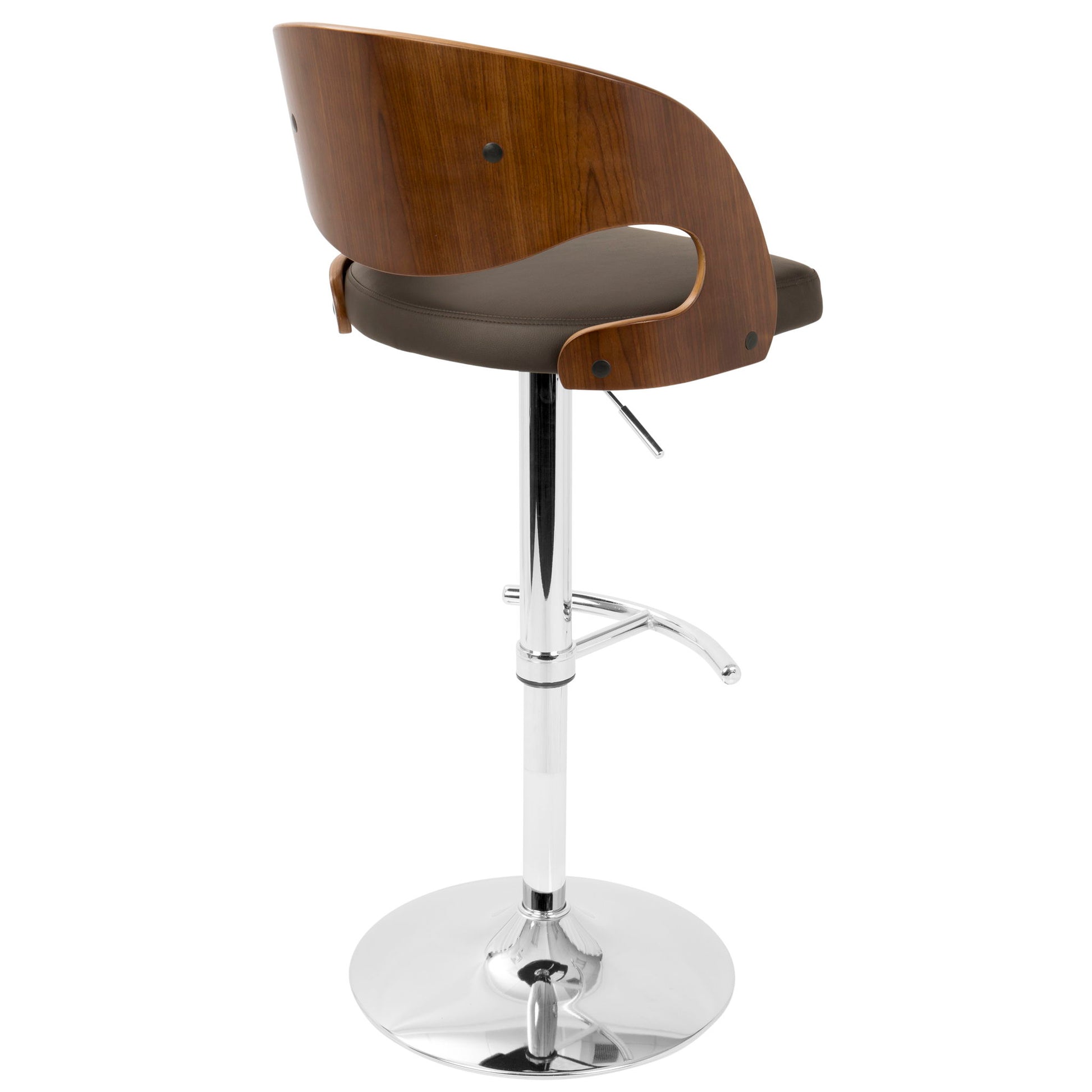 Pino - Mid Century Modern Adjustable Barstool With Swivel Lumi Source