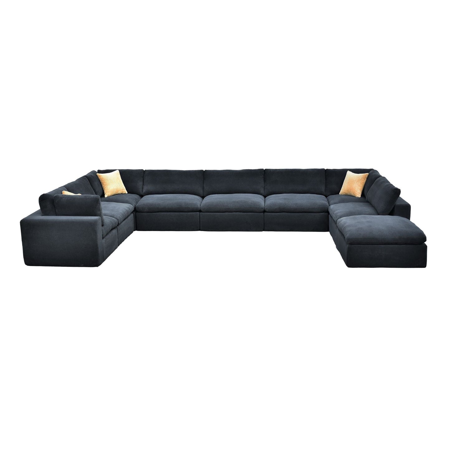 Custom Configuration Modular Sectional With Toss Pillows Home Essentials