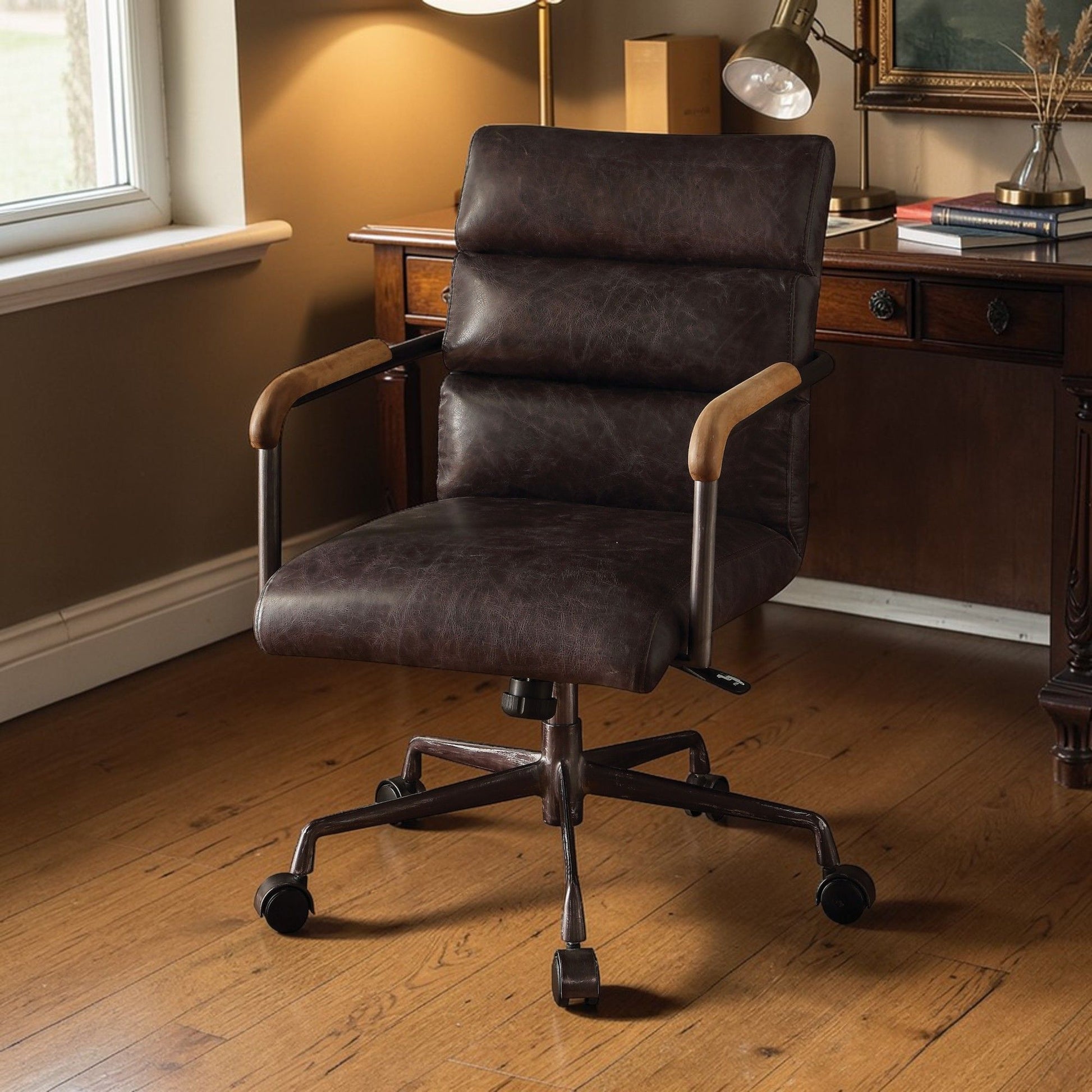 Harith - Retro Top Grain Office Chair Acme