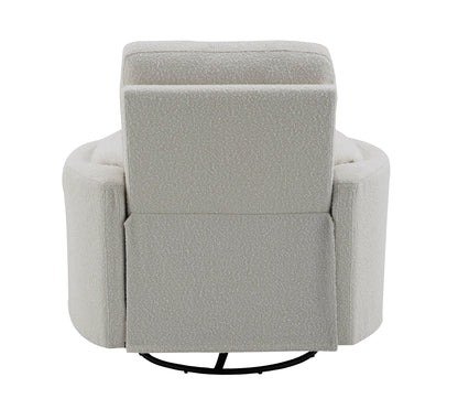Sagen - Chenille Glider Recliner With Swivel Acme