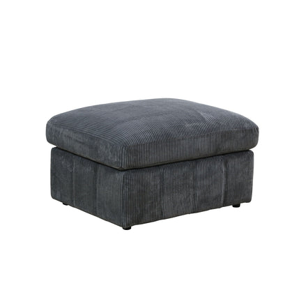 Oversized Ottoman Footrest Extra Seat Living Room - Dark Gray Home Essentials
