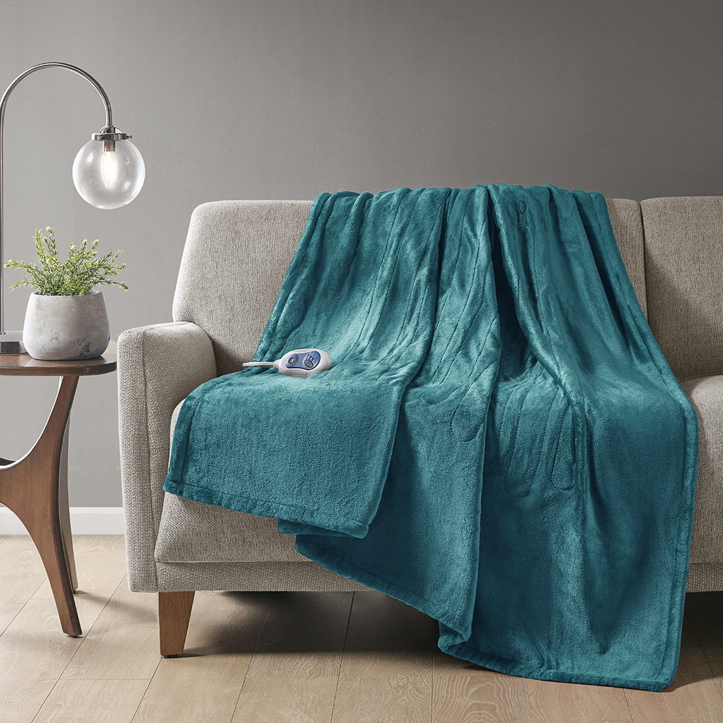 Heated Plush - Throw - Teal