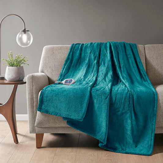 Heated Plush - Throw - Teal