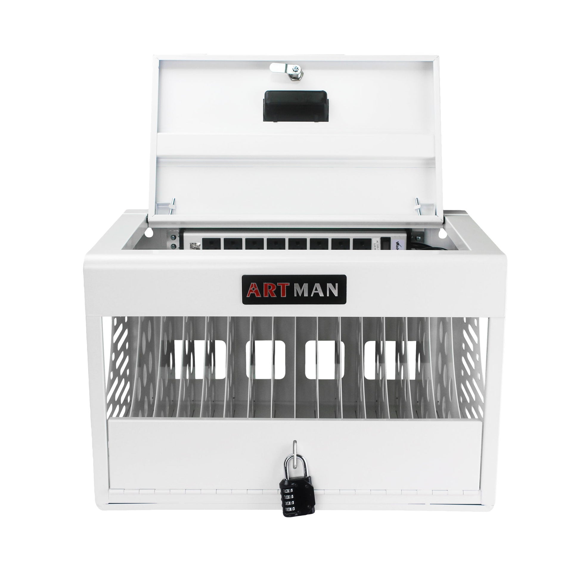 16 Bay Charging Cabinet For Laptop book, Locking Charging Station Daily Nest