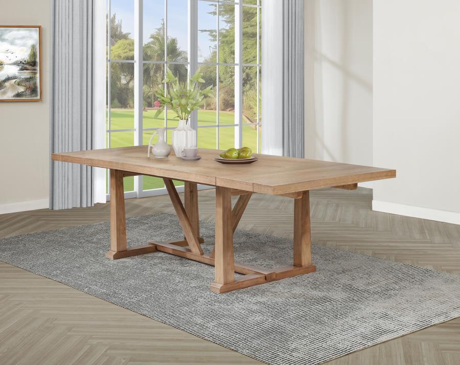 Middleton - 106" Extension Leaf Dining Table - Natural Brown Coaster Fine Furniture
