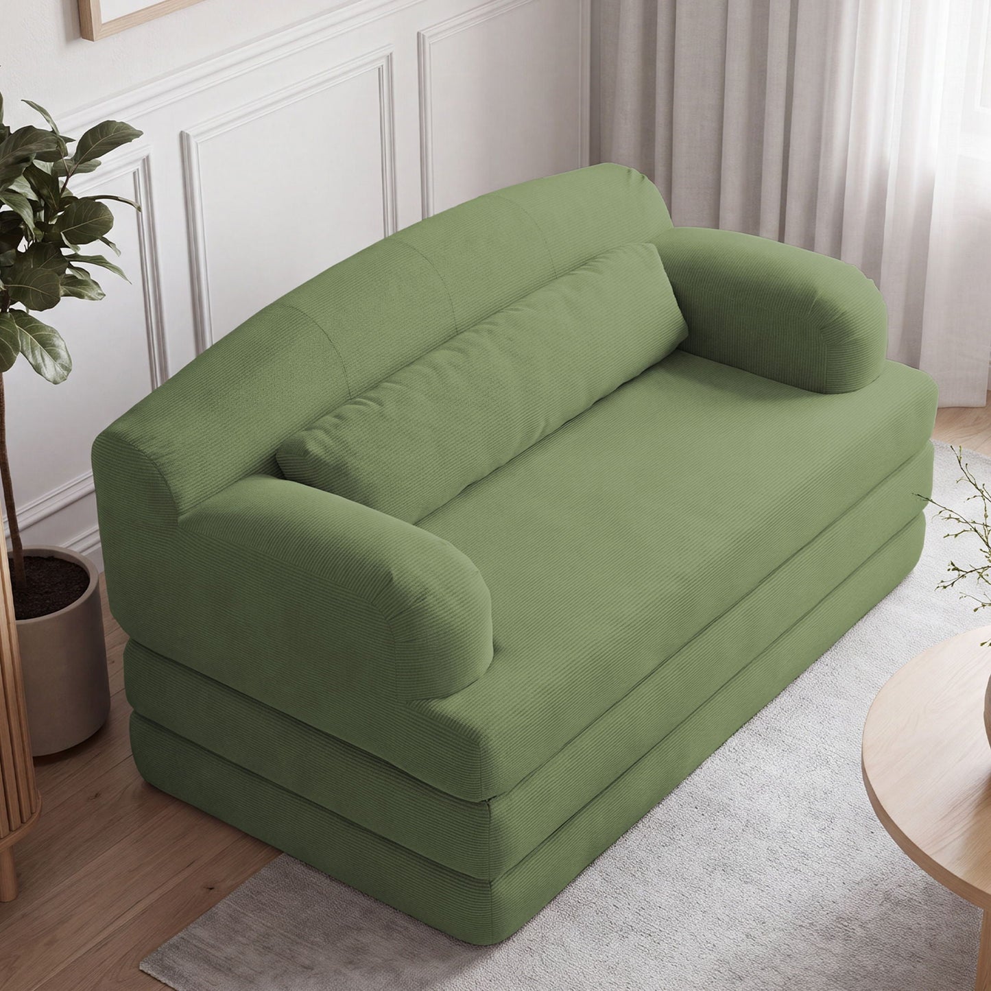 2 Seater Sofa Bed, Compact Foldable Floor Couch Home Essentials