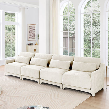 Elegant Sofa With Ergonomic Design And Lumbar Pillows Home Essentials