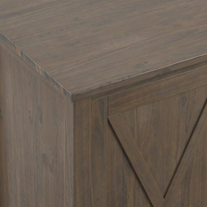 Ela - Sideboard With Wine Storage - Smoky Brown Simpli-Home