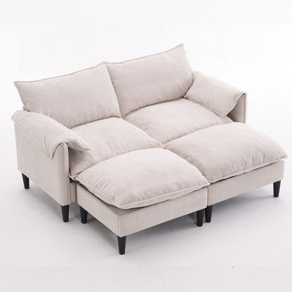 Convertible Combination Sofa With Footstools With Storage Home Essentials