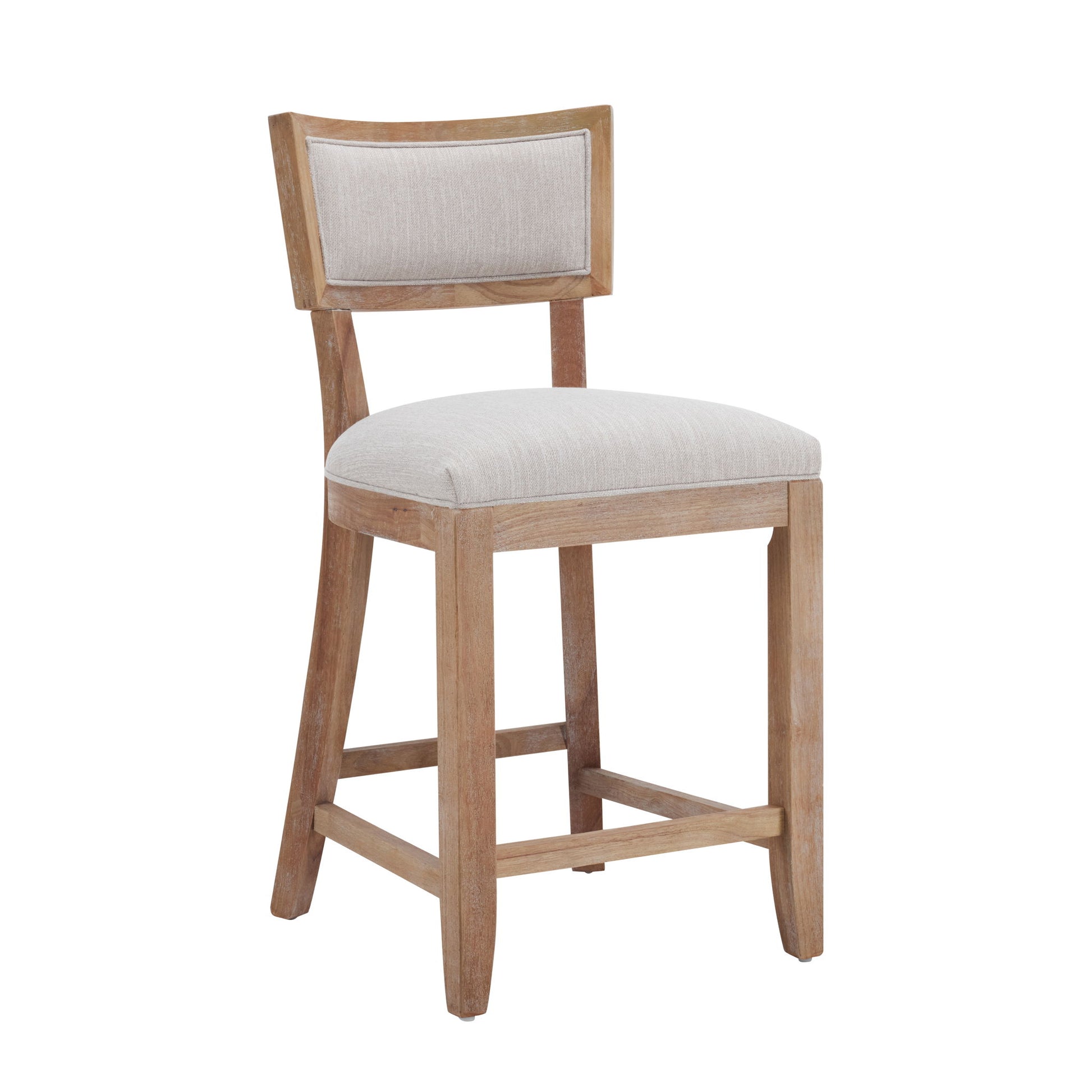 Upholstered Counter Height Bar Stools With Comfy Back (Set of 2) Noble House