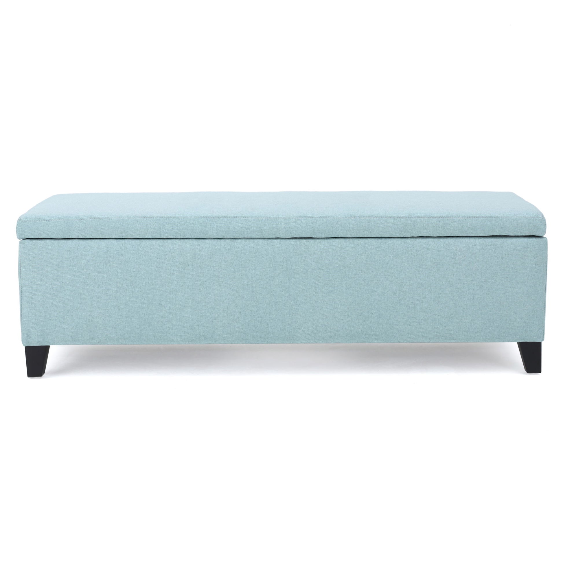 Contemporary Storage Ottoman Bench With Upholstery Noble House