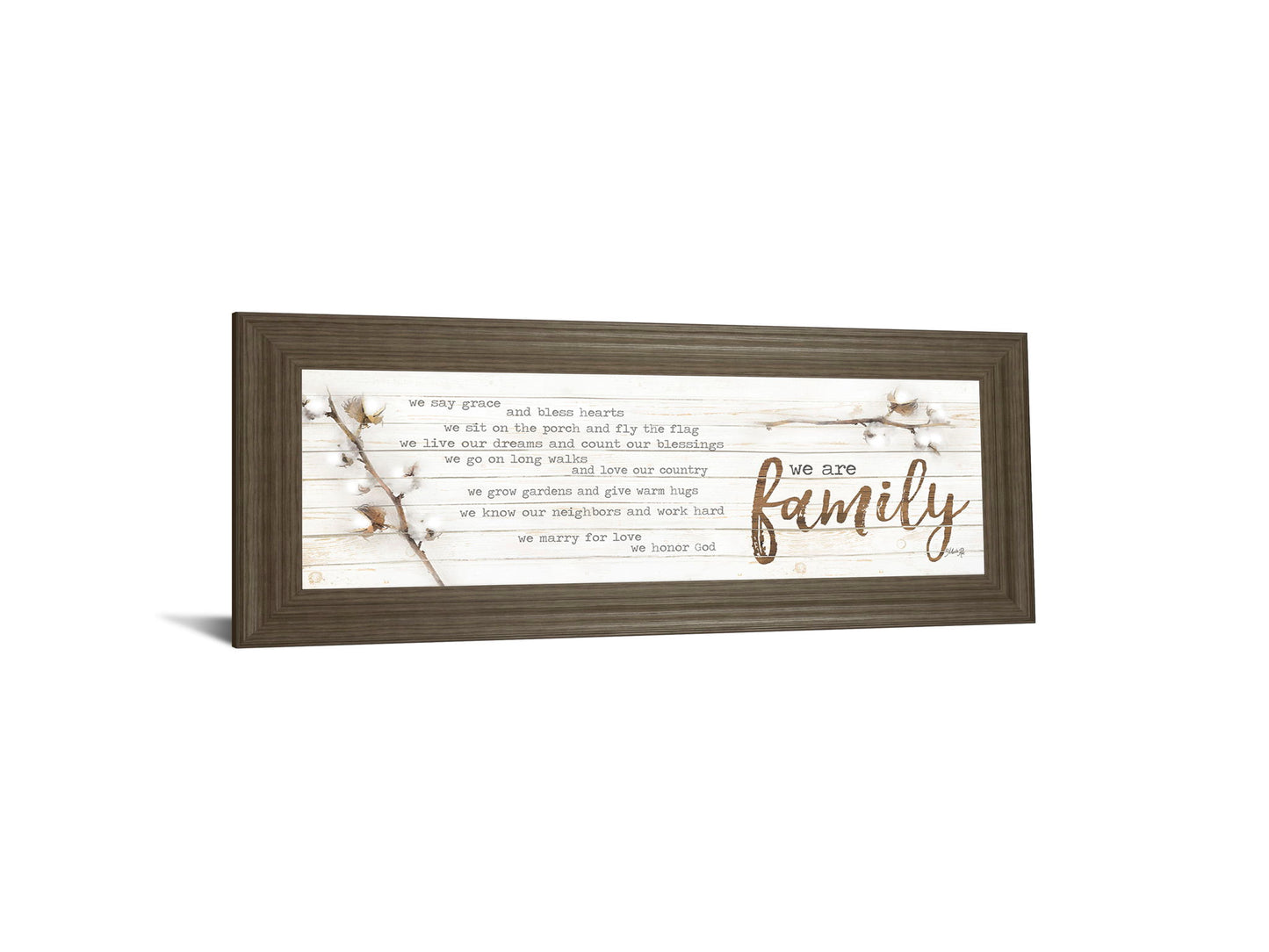 We Are Family By Marla Rae - Framed Print Wall Art - Beige