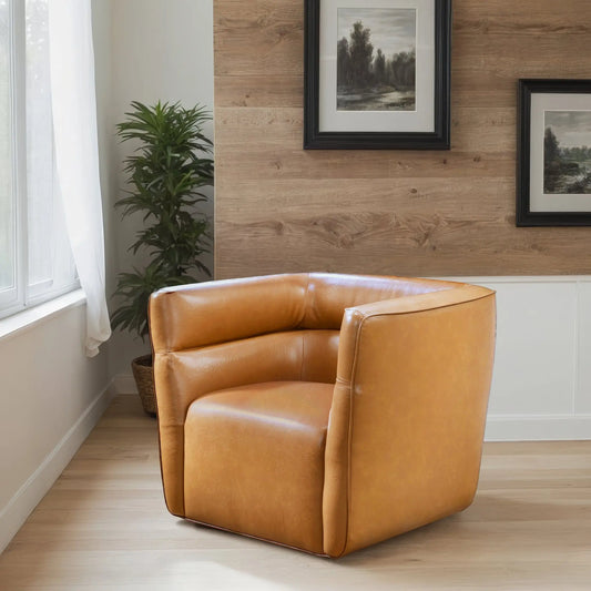Callan - Swivel Chair - Tan Ashcroft Furniture