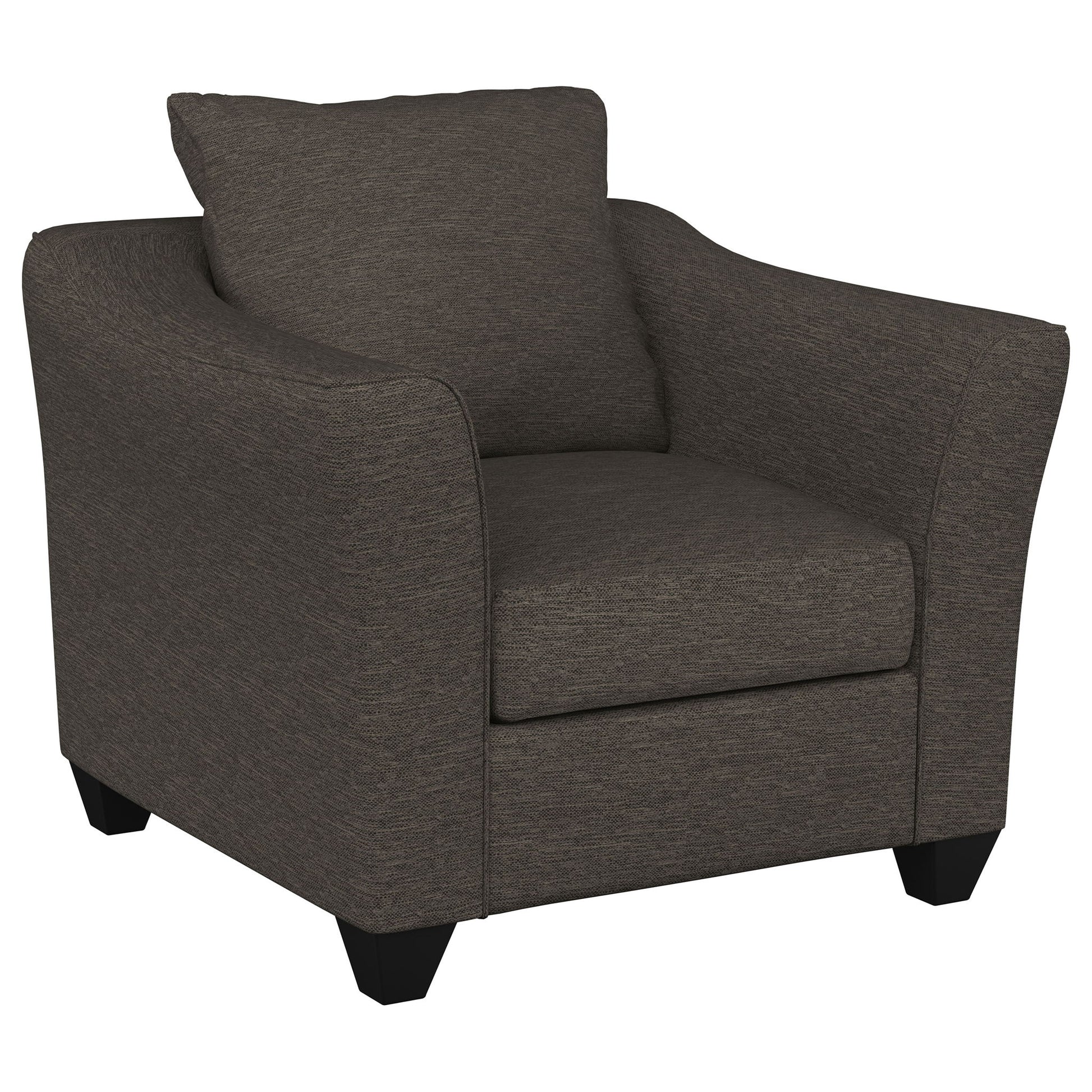 Paige - Flared Arm Chair - Charcoal Gray Furniture Max