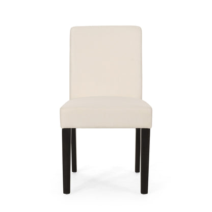 Contemporary Dining Chair With Upholstered Seating And Tapered Legs Noble House
