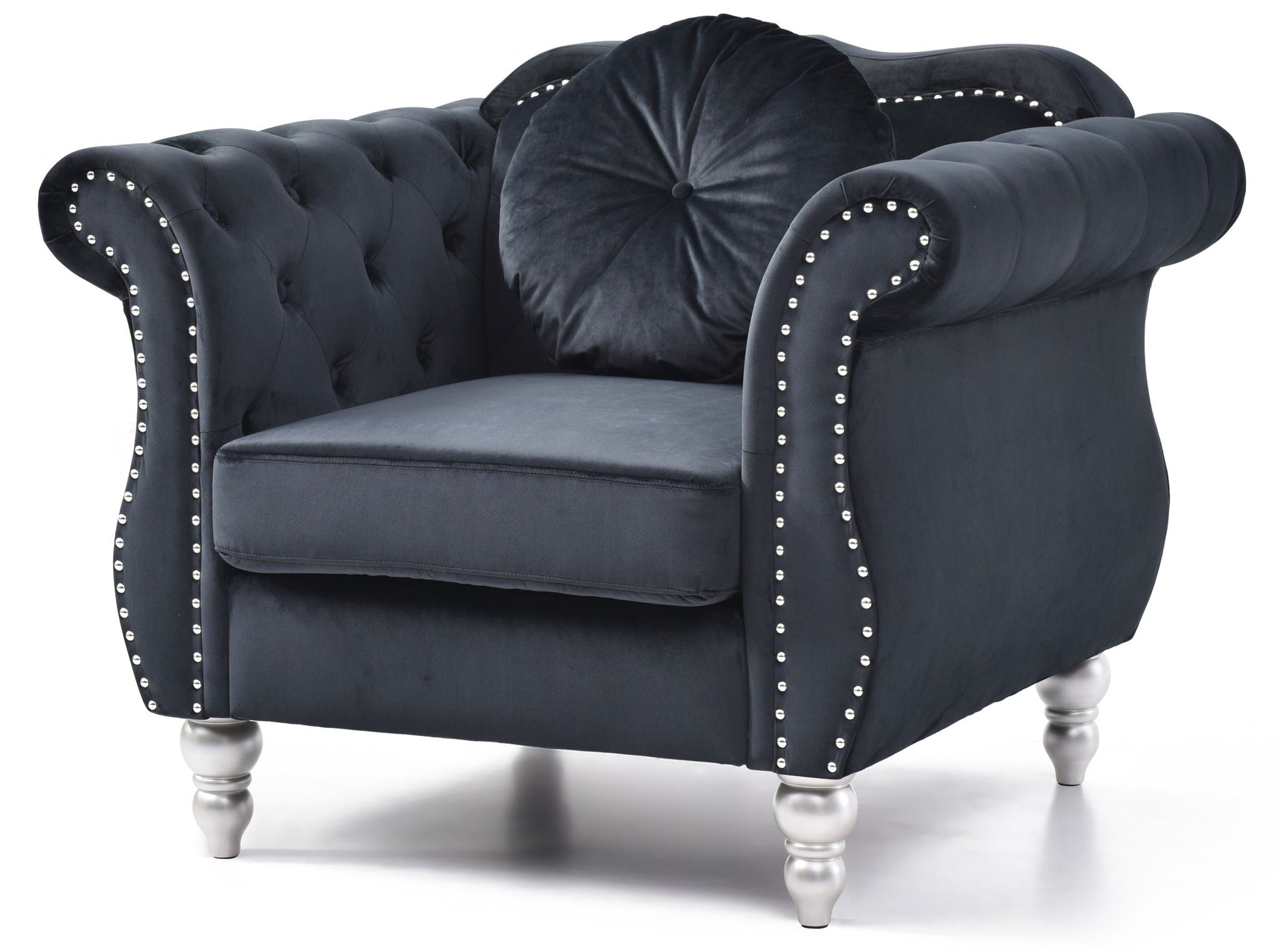 Chic Transitional Flared Arm Chair Glory Furniture
