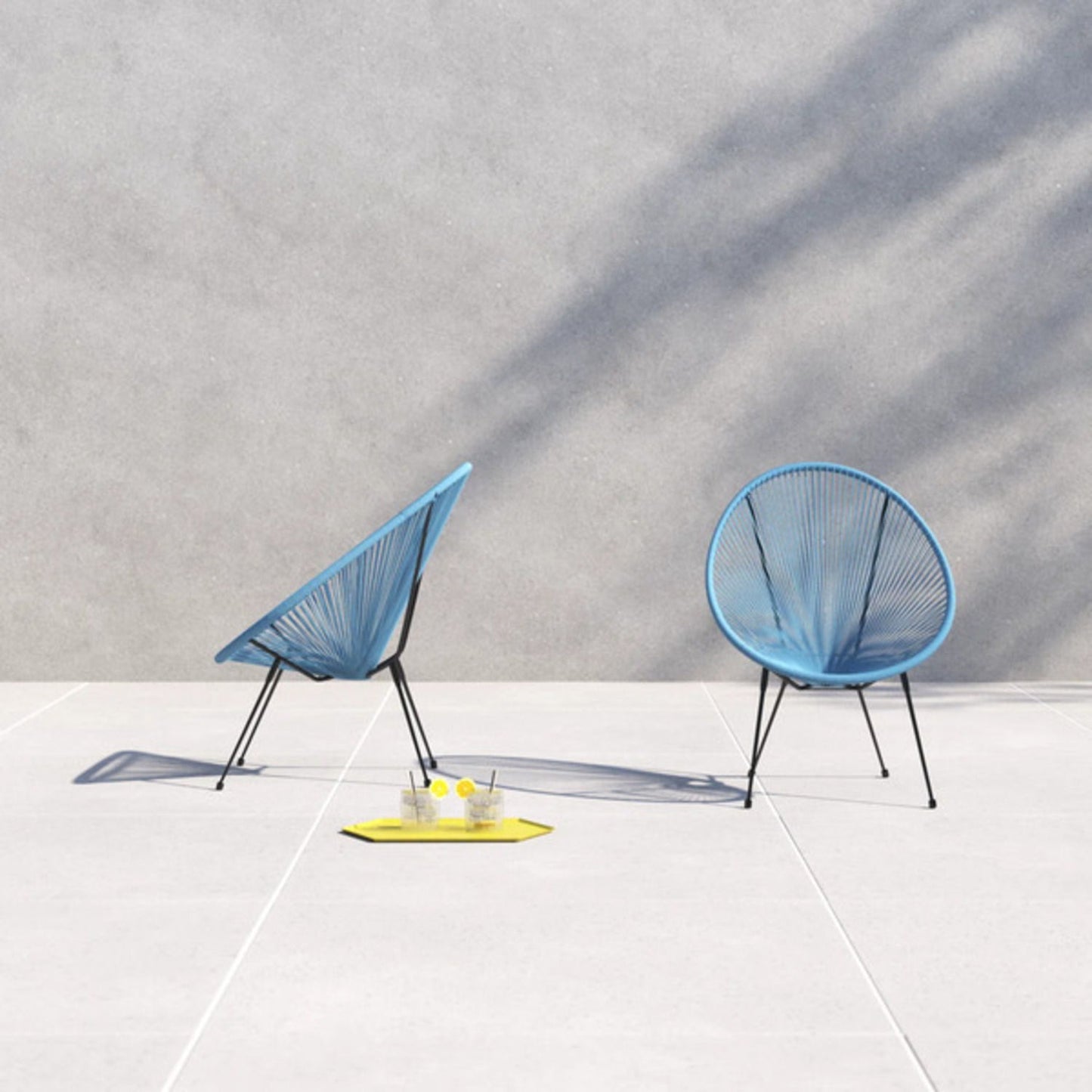 Modern Egg Shaped String Chairs (Set of 2) LSI Patio Furniture