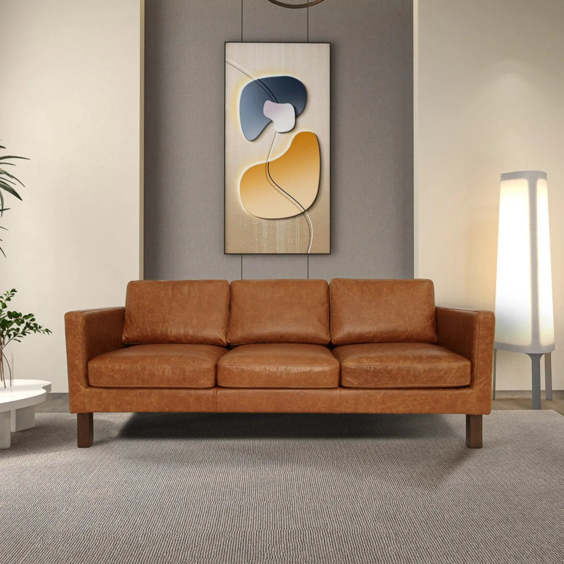 Memphis - Waxy Sofa - Cognac Ashcroft Furniture