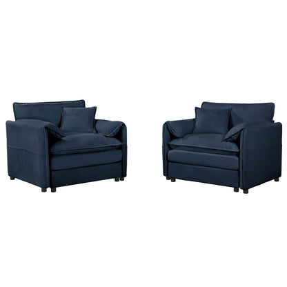 Modern Oversized Accent Chair, Comfy Single Sofa With Large Seat (Set of 2) Home Essentials