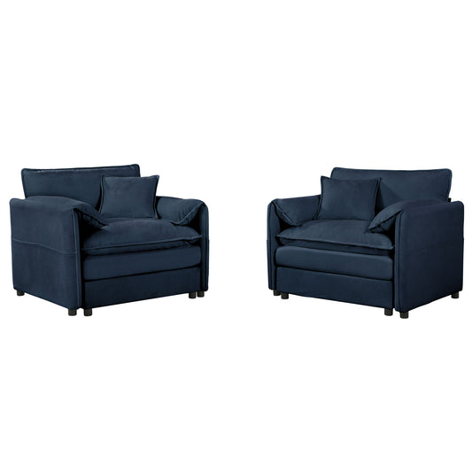 Modern Oversized Accent Chair, Comfy Single Sofa With Large Seat (Set of 2) Home Essentials