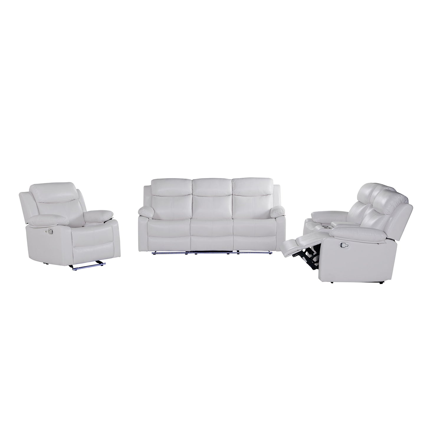 Blanche - Reclining Set With LED Lights, Speaker Global Furniture USA