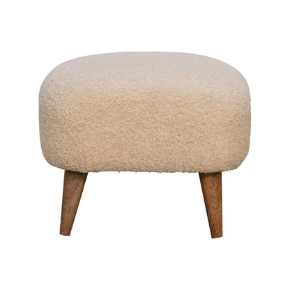 Square Footstool - Cream Artisan Furniture
