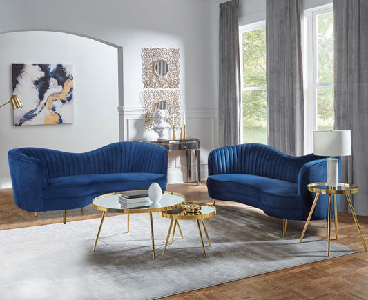 Sophia - Upholstered Channel Tufted Sofa Set CoasterEssence