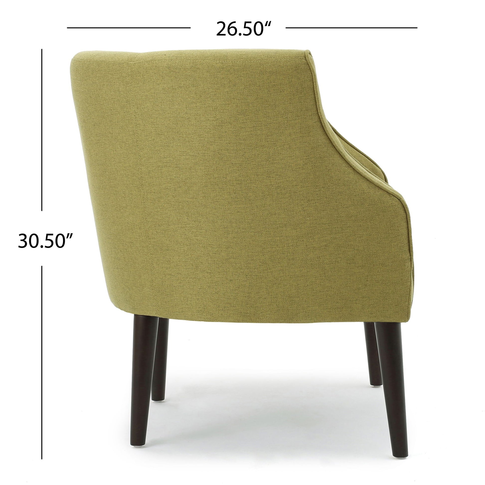 Contemporary Upholstered Club Chair With Button Tufting Noble House