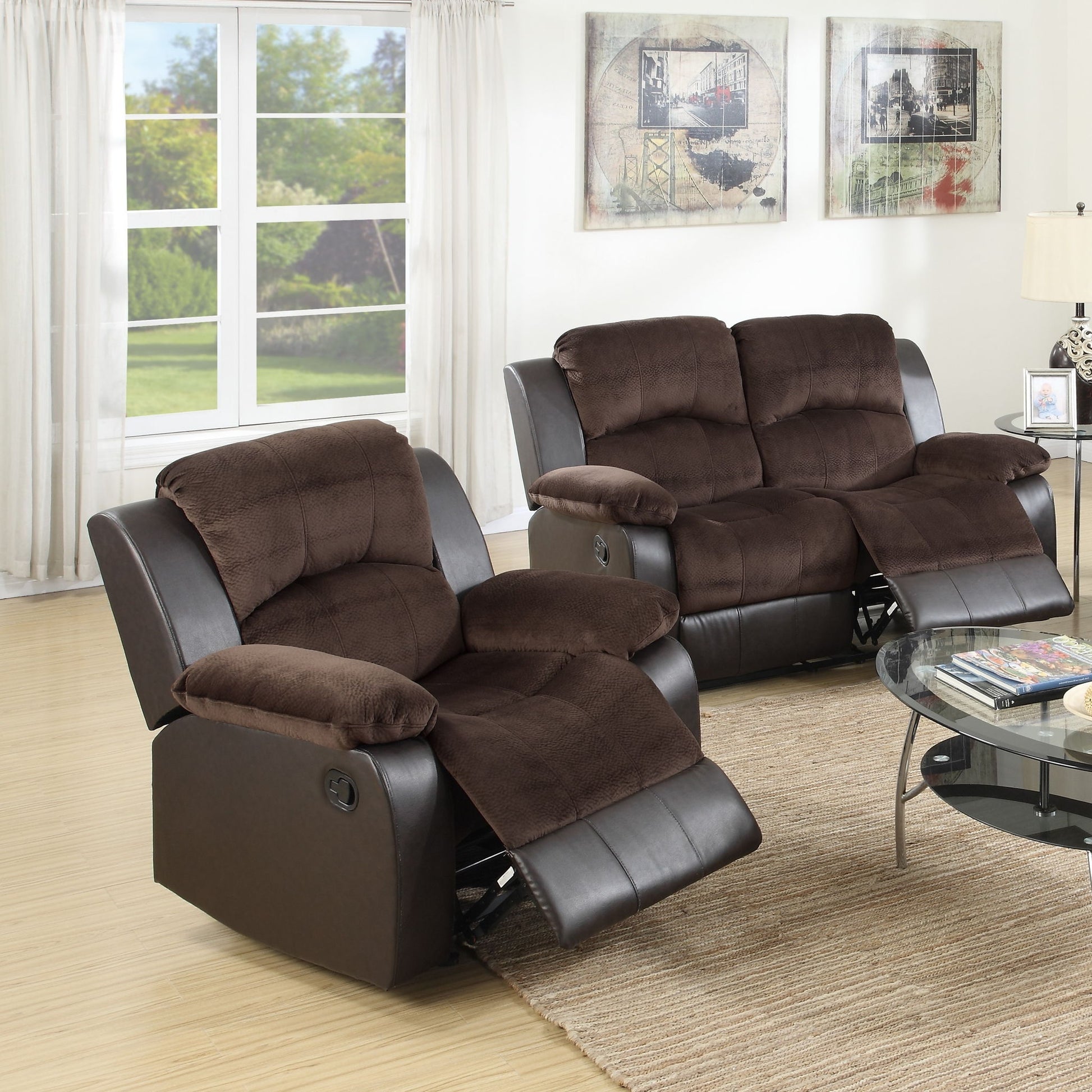 Modern Living Room Set, Reclining Mechanism Home Essentials