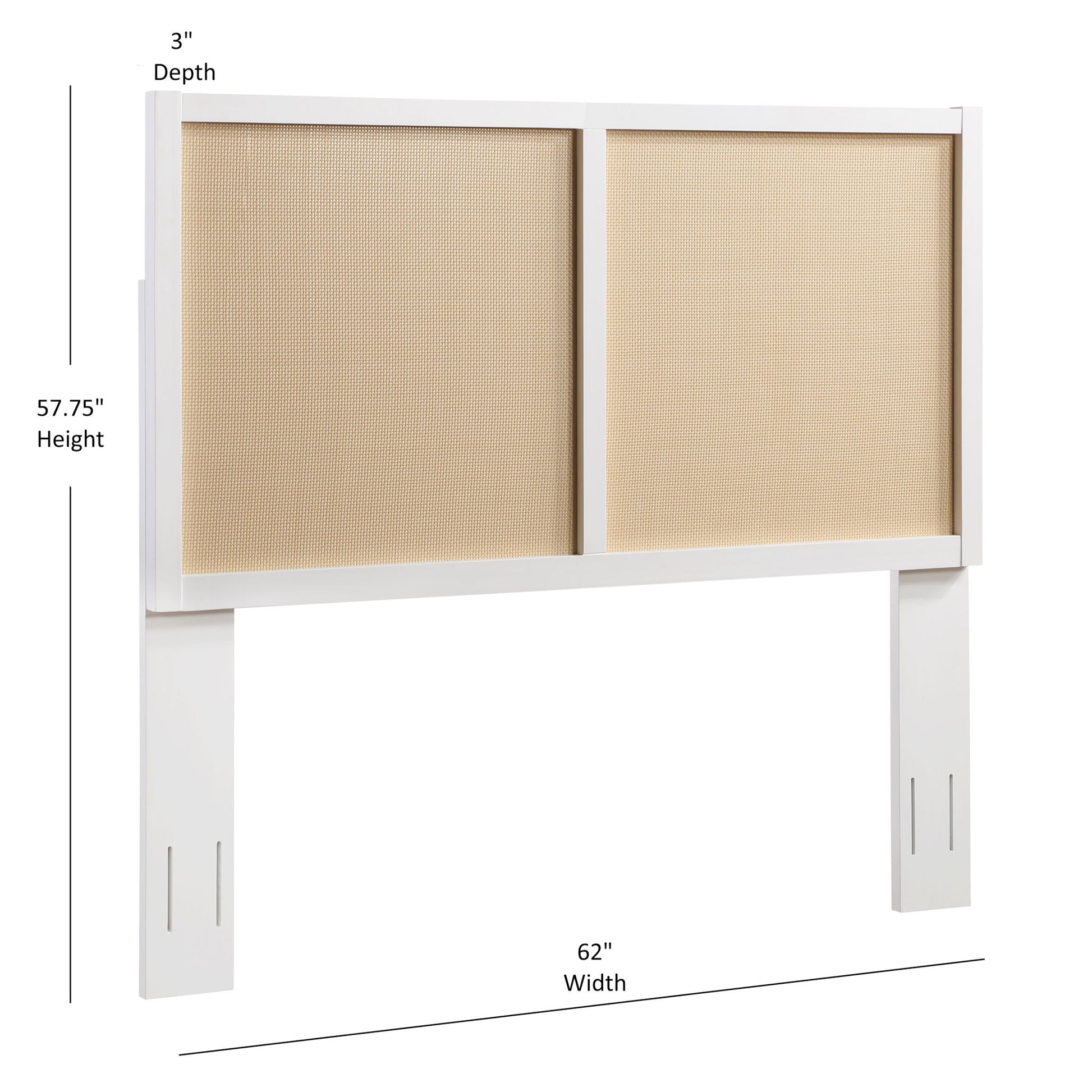 Barkley - Cane Headboard With Adjustable Height Home Essentials
