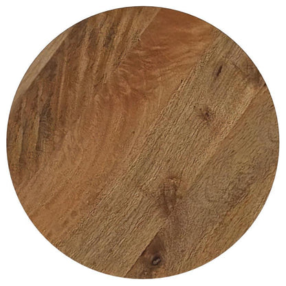 Aureo - Round Solid Wood Accent Side Table - Wild Honey - Snoozhouse