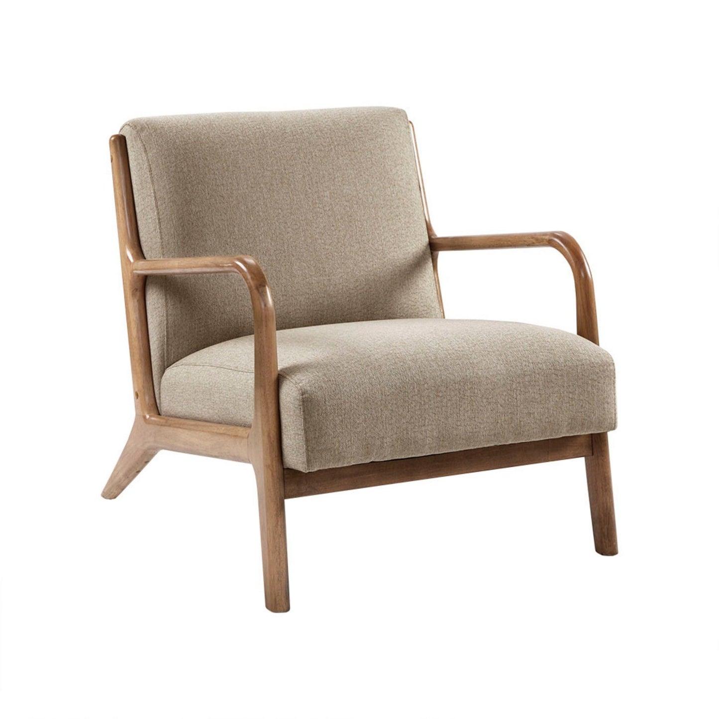 Mid-Century Style Lounge Chair With Upholstered Seat JLA