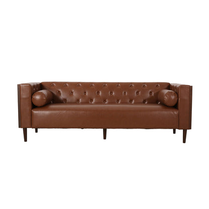 Contemporary 3 Seater Sofa With Tufted Design Noble House