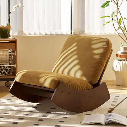 Comfortable High-Quality Upholstery Glider Rocking Chair Home Essentials