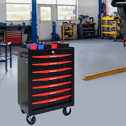 Rolling Metal Tool Chest With Drawers, Steel Storage Cabinet With Ball Bearing Slides Daily Nest