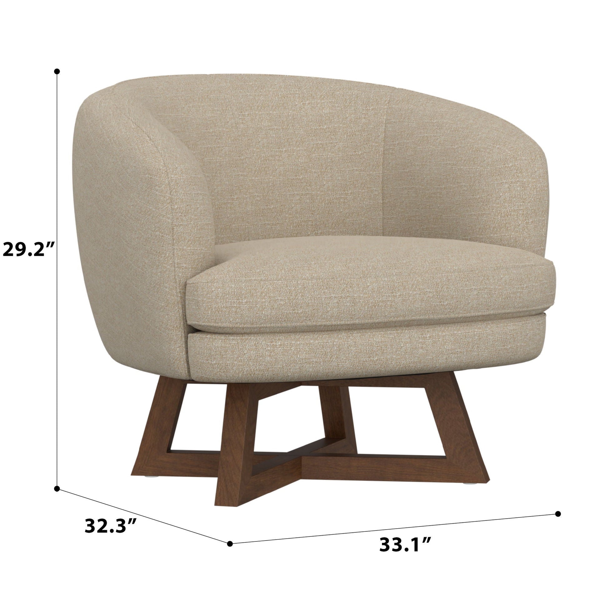 Swivel Accent Chair With Sculptural Base Emerald Home