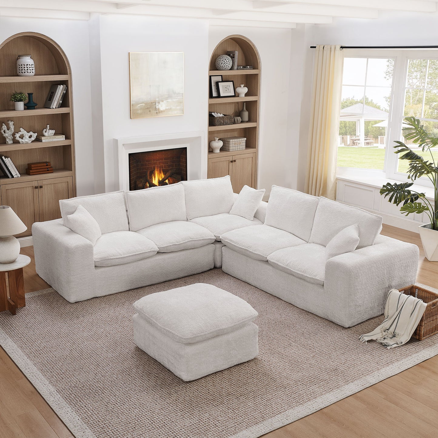 Sectional Sofa With Moveable Ottoman Home Essentials