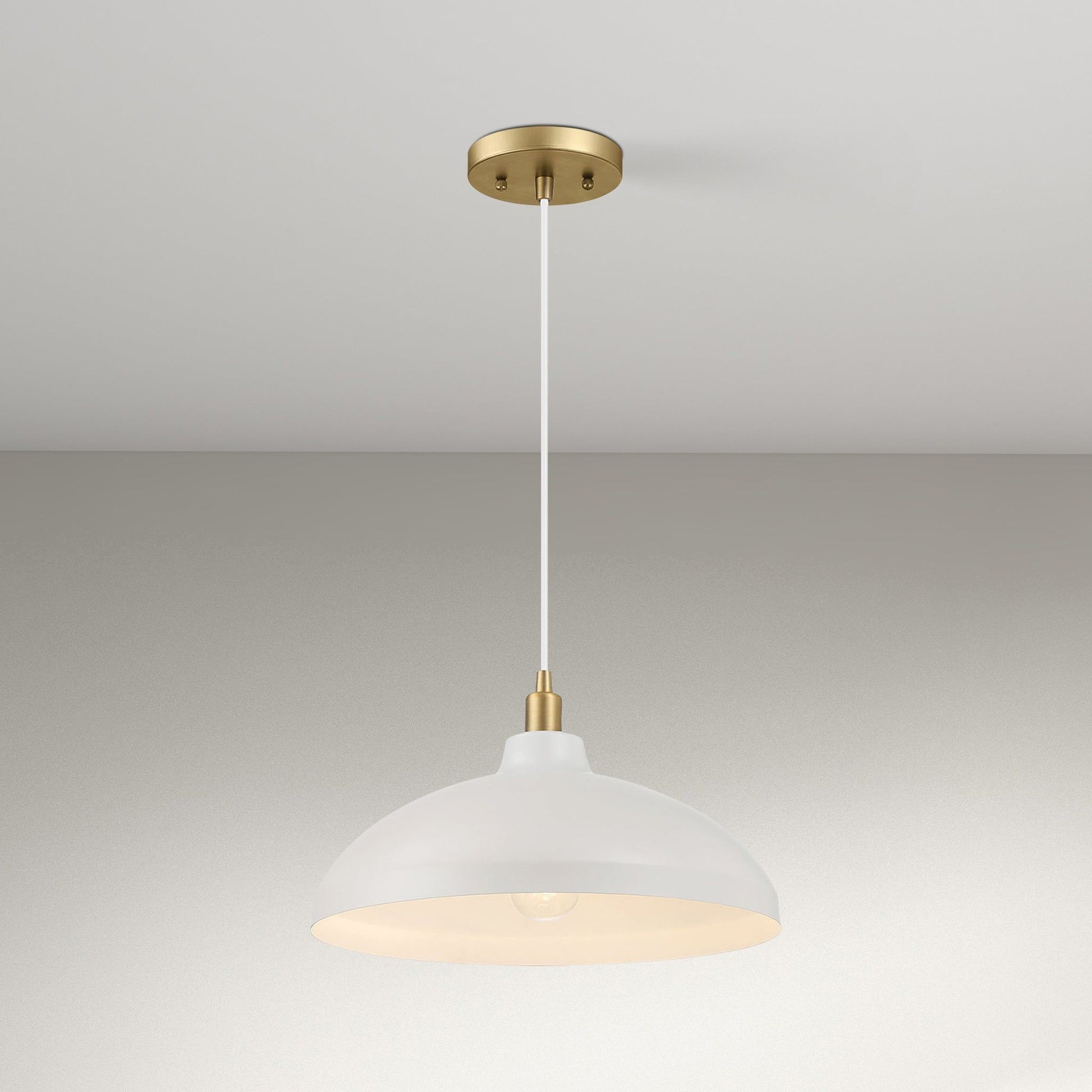 Astral - Single Light Pendant Lamp For Entrance Kitchen Island - Gold / White Ashcroft Furniture