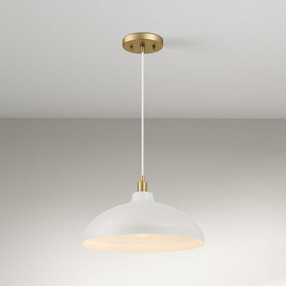 Astral - Single Light Pendant Lamp For Entrance Kitchen Island - Gold / White Ashcroft Furniture