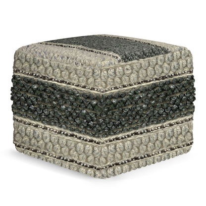 Grady - Handcrafted Square Pouf Simpli-Home