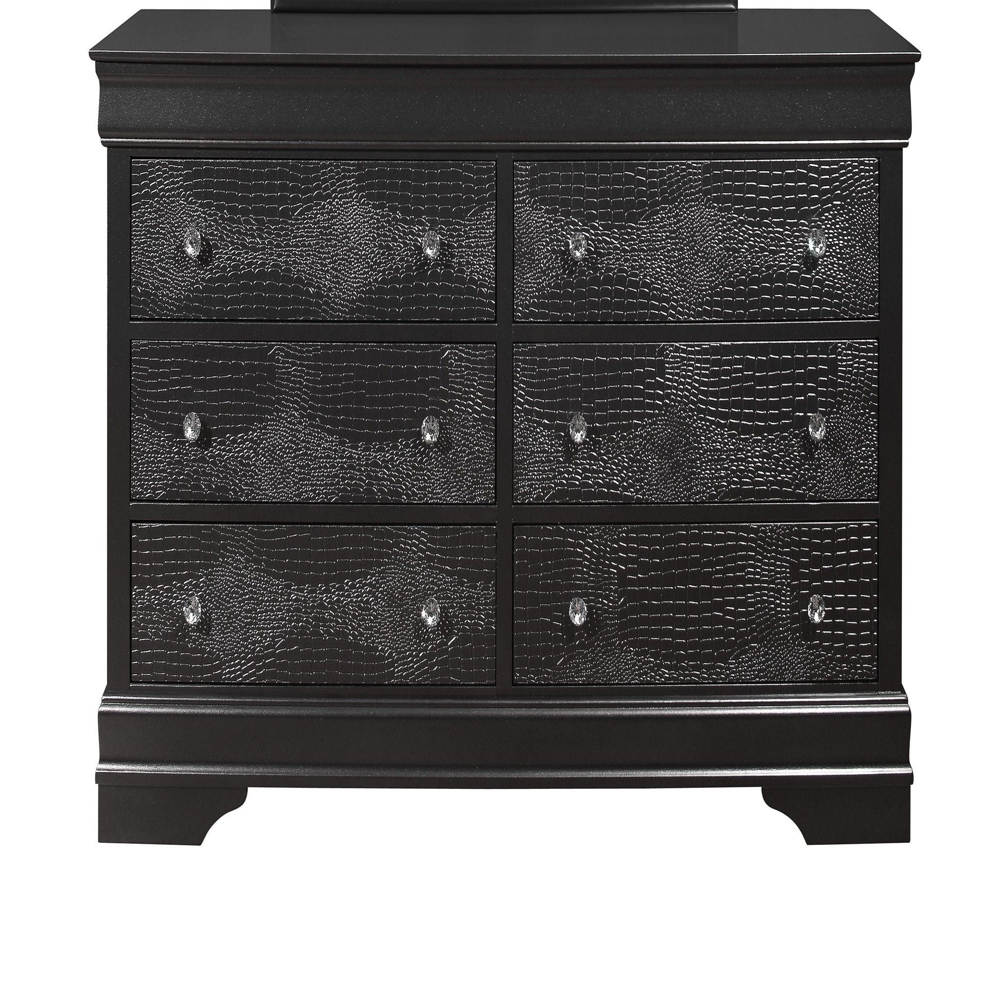 Shaker - 5 Pieces Bedroom Set With Crystal Inspired Tufted Headboard And LED Lighting Global Furniture USA