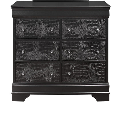 Shaker - 5 Pieces Bedroom Set With Crystal Inspired Tufted Headboard And LED Lighting Global Furniture USA