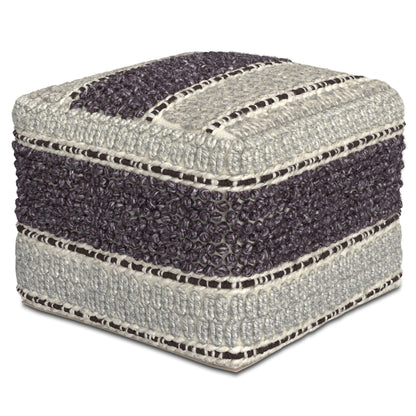 Grady - Handcrafted Square Pouf Simpli-Home