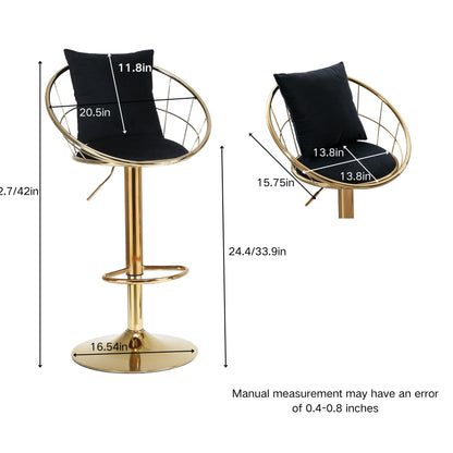 Unique Design Bar Chair, 360 Degree Rotation, Adjustable Height, Suitable For Dining Room And Bar Home Essentials