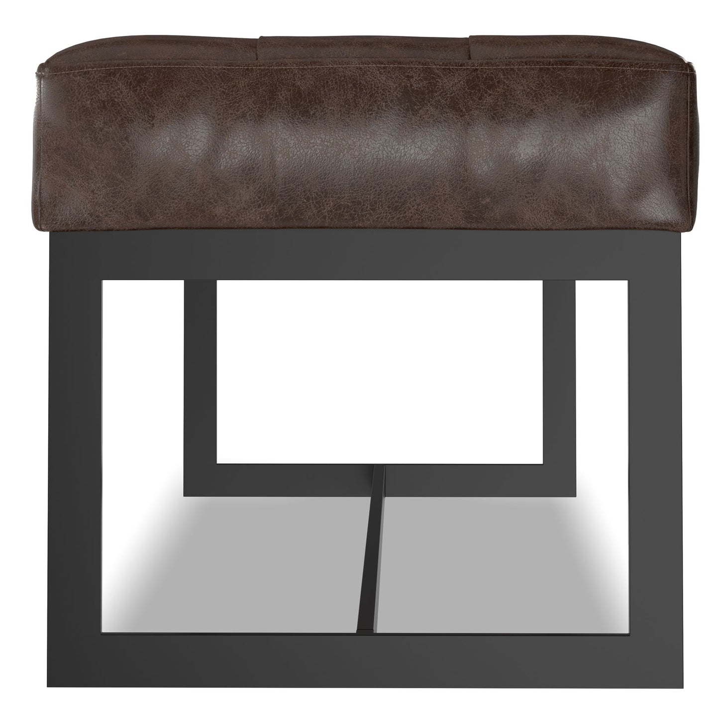 Penelope - Ottoman Bench With Genuine Leather Upholstery - Brown Simpli-Home