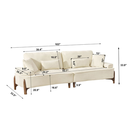 Comfortable Deep Seated Sofa With Pillows Home Essentials