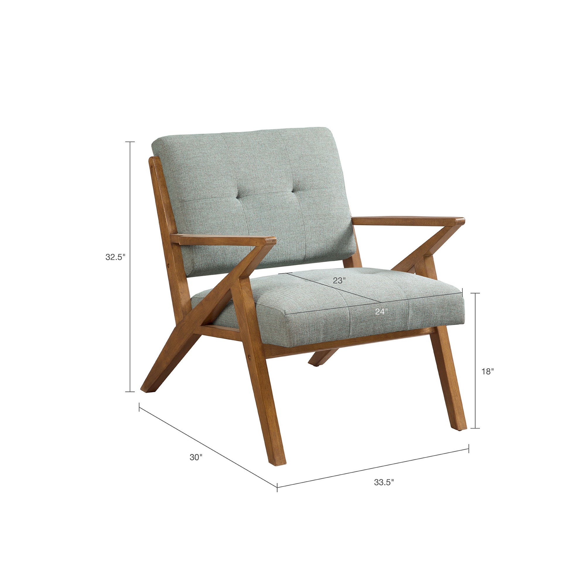 Lounge Chair With Tufted Upholstery And Solid Frame JLA