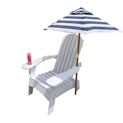 Outdoor Or Indoor Adirondack Chair With An Hole To Hold Umbrella On The Arm