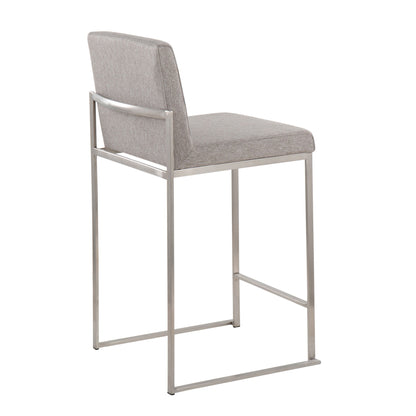 Fuji - Contemporary High Back Counter Stool, Functional Design Lumi Source