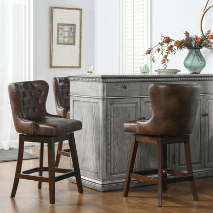 Holmes - Tufted High Back 360 Swivel Counter Height Barstool Jennifer Taylor Home